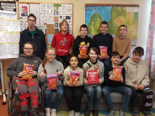 7.c klase saņēma “Paldies sveicienu” par dalību Santa Maria projektā “Tako stunda”